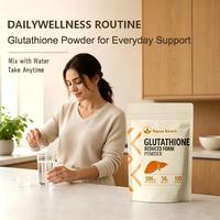 Poudre de glutathion pur végétalien en vrac, réduit, pour blanchir et éclaircir la peau, antioxydant, usage adulte, faible MOQ en sachet, qualité alimentaire