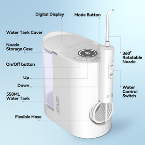 Irrigador Bucal Recargable SEAGO SG-8020 de 550 ml con 4 Modos, 9 Intensidades y Pantalla LCD - Product Image 2