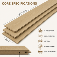 Suelo Laminado Microsincronizado de 1215x200x10mm, Sistema de Fácil Instalación, Borde Biselado en Cuatro Lados, Superficie Fotocatalítica