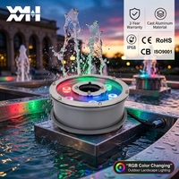 Projecteur LED submersible en aluminium coloré pour fontaine, éclairage paysager extérieur pour bassin, avec trou moyen pour jets d'eau sous-marins