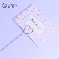 Porte-cartes en métal pour bouquet et insertion de cartes, printemps, emballage floral, matériel d'emballage, porte-cartes créatif