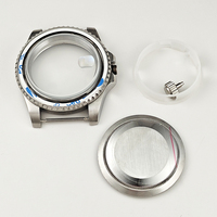 Montre mécanique pour homme de haute qualité, boîtier en acier inoxydable de luxe, accessoires de montre modifiés, verre minéral