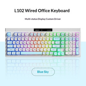Silent RGB Backlit 3 Modes Wireless Bluetooth <b>Keyboard</b> Cute Design For Girls Office Work E-sports Laptop Computer <b>Keyboard</b> - Product Image 2