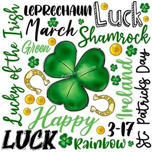 Hot Sale Happy Go Lucky Design Heat Transfers Washable DTF <strong>St</strong> <strong>Patricks</strong> <strong>Day</strong> Prints Heat Transfer Stickers for T-<strong>Shirts</strong> - Product Image 2