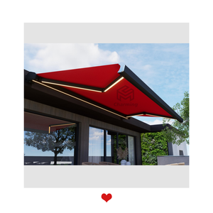 Cadre en aluminium Boîte complète Auvent Cassette de <span class=keywords><strong>protection</strong></span> solaire extensible avec <span class=keywords><strong>toile</strong></span> acrylique enduite pour une meilleure couverture extérieure - Product Image 1