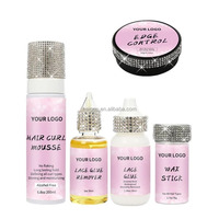 Colle capillaire forte tenue imperméable pour marque privée, spray de fusion de dentelle, bâton de cire, mousse bouclante pour kit d'installation de perruques