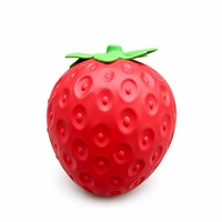 Jouet Squishy Fraise à Remontée Lente, Balle Anti-Stress Réaliste en Forme de Fruit, Jouet Sensoriel Souple en TPR pour Soulagement du Stress, Cadeau Personnalisable en Gros