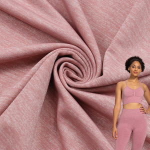 Sujetador de ropa deportiva semibrillante de doble cara entrelazado, chaleco, tejido estirado de nailon 67% spandex 33%, tela para mallas de yoga - Product Image 1