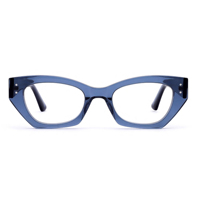 HS6106 Monturas Ópticas de Lectura para Mujer, Hechas a Mano, de Acetato, con Diseño de Mariposa Pequeña y Estampado de Remaches, con Bisagra de Resorte, de Moda