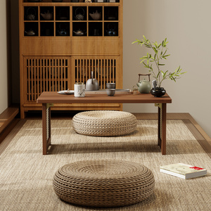 Table pliante pour café et repas, design japonais moderne, en bois, petite taille, pour sol tatami et rebord de fenêtre - Product Image 3