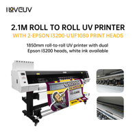 Printer UV Roll to Roll Kecepatan Tinggi 2.1m dengan 2 Printhead XP600 untuk Pencetakan Lightbox, Spanduk Lunak, dan Display Pameran