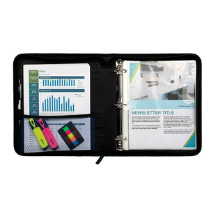 Bán buôn tùy chỉnh PVC Mini lá lỏng lẻo 3 vòng chất kết dính kế hoạch danh mục đầu tư tổ chức tập tin thư mục dây kéo phong cách kinh doanh - Product Image 4