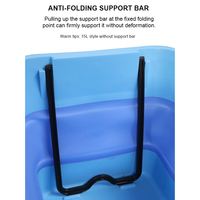 Seau pliable pratique 13L 15L 20L pour poissons vivants à fond dur équipement de pêche en plein air boîte de matériel de pêche en gros