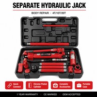 Ensemble de cric hydraulique Porta Power de 20 tonnes avec coffret en acier, outil de réparation de carrosserie automobile
