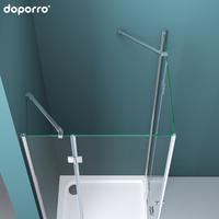 Doporro — porte isolante en verre transparent, inclinable, taille Standard 900mm, salle de douche, double ouverture, qualité supérieure