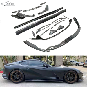 Kit carrozzeria in fibra di carbonio stile Novi per 812 Ferr superveloce GTS Auto labbro anteriore Spoiler posteriore nuovo aggiornamento paraurti T/T - Product Image 4