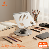 Support de tablette rotatif et réglable JEQANG JP-H636 en alliage d'aluminium pour tablettes et iPad de 7,9 à 13 pouces
