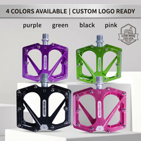 Pédales asymétriques ultralégères Victory Time Clock Logo pour une adhérence supérieure, plateforme large en aluminium, vélos, vélos pour enfants