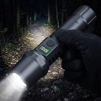Lampe torche LED YH-F101 avec écran LCD, zoom numérique, lumière puissante, charge Type-C