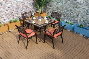 Sets de Table et chaise de Patio en aluminium moulé, mobilier en métal - Product Image 6