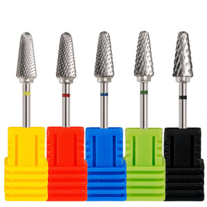 Forets professionnels en carbure de tungstène 3/32'' (6 mm) pour ponceuse à ongles électrique, embouts de coupe croisée 5 en 1 pour l'élimination propre des cuticules - Product Image 1