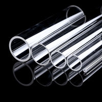 Tube acrylique transparent personnalisable rigide avec service de découpe, matériau PMMA, certifié ISO9001, longueur de 2 mètres