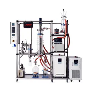 Vacuum Distillation Machine Lat1st 0.5-7.0 L/H Output Glass Molecular Distillation Equipment