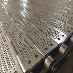 Roestvrijstalen Scharnierende Plaat Gaasband Geperforeerde Kettingschakelplaat Transportband Voor Levensmiddelenwinkel En Drankenindustrie - Product Image 4