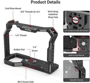SmallRig Cage pour appareil photo DSLR pour <span class=keywords><strong>Sony</strong></span> A7 III A73 A7M3 avec support griffe froide pour kit caméra <span class=keywords><strong>Sony</strong></span> <span class=keywords><strong>A7III</strong></span> A7RIII A9 2918 - Product Image 6