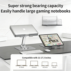 Support portable pour ordinateur portable en aluminium pliable et réglable, support ergonomique pour ordinateur portable avec dissipation de chaleur pour MacBook 10-17 - Product Image 2