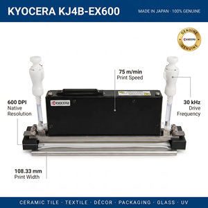 Tête d'impression jet d'encre compatible Kyocera KJ4B EX600 pour imprimante textile numérique, encre pigmentée réactive, haute vitesse 600 DPI, vente en gros OEM - Product Image 1