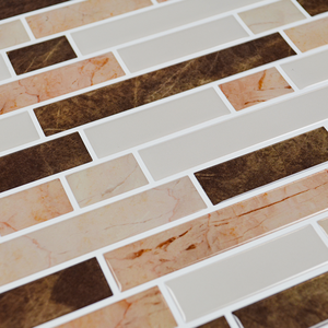 Mosaico Autoadhesivo de PU Impermeable en <span class=keywords><strong>Color</strong></span> Amarillo y Marrón para Decoración del Hogar, Fácil de Instalar - Product Image 5