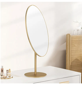 RZ europeo e americano High-end Desktop oro specchio per il trucco in metallo oro vetro specchio per la gioielleria - Product Image 4