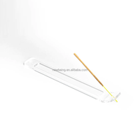 Porte-encens en acrylique au design simple, brûleur d'encens en cristal transparent pour la décoration