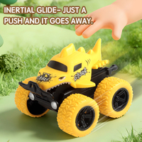 Nouvelle Offre : Voiture en Plastique à Friction Interactuelle Parent-Enfant, Non Toxique, Style Requin de Dessin Animé, Vélo Acrobatique à Double Inertie