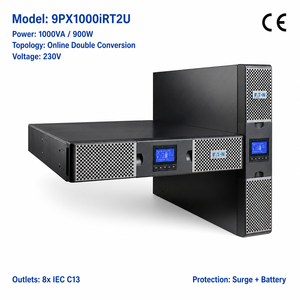 9PX 1000i RT2U Online <b>UPS</b> 1000VA 1000W 2U Rack/Tower Double Conversion Pure Sine Wave <b>Backup</b> Power System for Server - Product Image 4