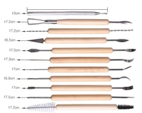 Kit d'outils de poterie pour la sculpture en argile polymère séchée à l'air, fournitures en céramique pour enfants et adultes, ensemble de papeterie de modelage, 36 pièces