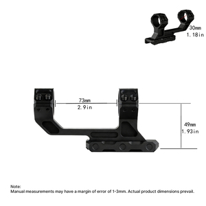 Support de lunette BANGBANG, support de lunette cantilever pour tube de 30 mm, 20 mm, hauteur centrale de 1,93 po (noir) - Product Image 3