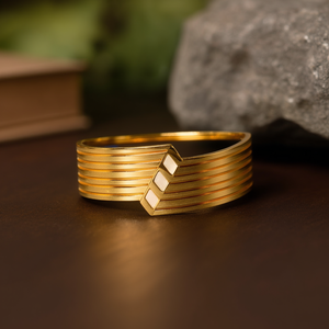 316L Stainless Steel Fashion <b>Bangle</b> PVD Gold Plating Sustainable Resistant Design - Product Image 3