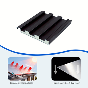 Panel <span class=keywords><strong>de</strong></span> Pared <span class=keywords><strong>de</strong></span> Aluminio con Rejillas Encajables <span class=keywords><strong>de</strong></span> Fácil Instalación, Impermeable, Aislante Térmico, Ecológico, Revestimiento Decorativo <span class=keywords><strong>para</strong></span> <span class=keywords><strong>Techos</strong></span> y Jardines - Product Image 5