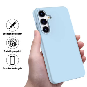 เคสโทรศัพท์ซิลิโคนเหลวแบบกำหนดเอง OEM สำหรับ Samsung S24 Plus, เคสกันรอยนิ้วมือแบบนุ่ม สัมผัสนุ่มสบายมือ - Product Image 2
