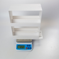 Boîte de rangement moderne en plastique à double niveau Organisateur de cuisine pliable et rotatif pour aliments, épices et conserves