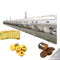 Nouvelle ligne de production de biscuits aux pépites de chocolat beurre d'arachide flocons d'avoine raisins secs Machine de traitement des aliments avec four de cuisson pour biscuits