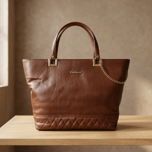 Bolso de Mano de Cuero Genuino de Marca Famosa BS INTERNATIONAL, Bolso de Lujo para Mujer, para Bodas, con Dos Correas, Cierre de Cremallera, Resistente al Agua - Product Image 1