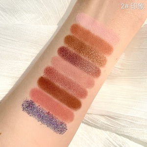 พาเลทอายแชโดว์แบบนิ้วมือ เนื้อมุก แมตต์ กันน้ำ เครื่องสำอางติดทนนาน 9 สี แบบแป้นพิมพ์ - Product Image 5