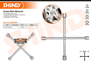 94289 nouveau Style Pliable Rotatif Type Pliant D'économie de L'espace De Réparation De Pneu En Acier Au Carbone Clé Cruciforme - Product Image 2