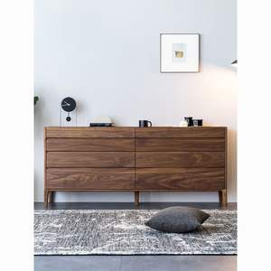 Mueble de TV de <span class=keywords><strong>Madera</strong></span> Maciza Multifuncional de Ocho Cajones de Nogal Negro Norteamericano, Estilo Nórdico para Dormitorio, China - Product Image 3