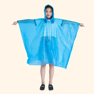 Manteau de pluie poncho en plastique d'urgence à utiliser à l'extérieur imperméable imperméable portable