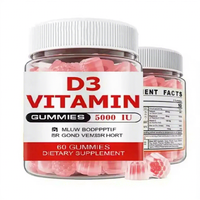 Gummies véganes Halal SPL OEM enrichies en Calcium, Vitamine D3 et K2 pour le soutien osseux – Complément alimentaire