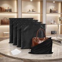 Housse de protection en satin doux avec cordon de serrage pour sacs à main féminins – Sac de rangement et pochette anti-poussière pour emballage de protection